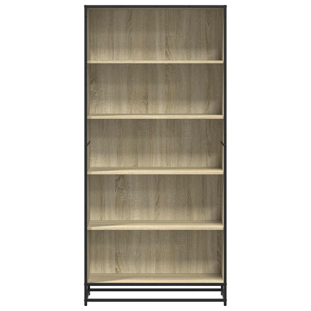 Bokhylle sonoma eik 80,5x35x170,5 cm konstruert tre