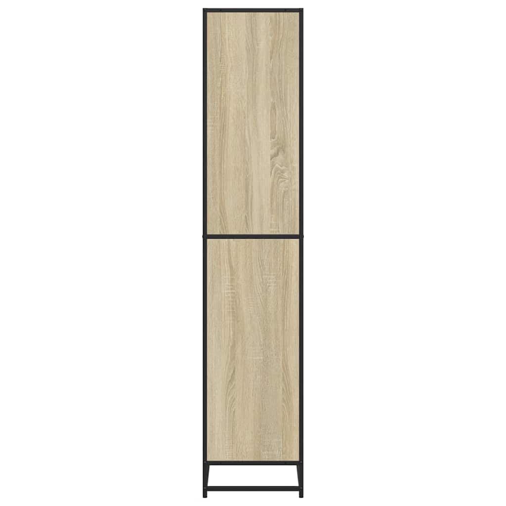 Bokhylle sonoma eik 80,5x35x170,5 cm konstruert tre