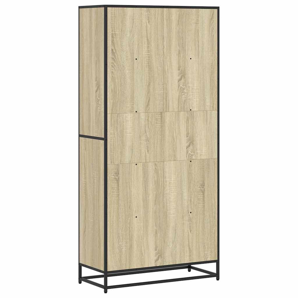 Bokhylle sonoma eik 80,5x35x170,5 cm konstruert tre
