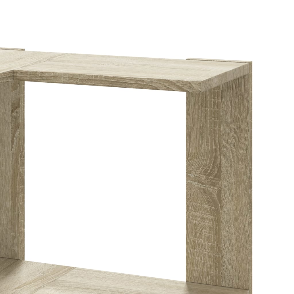 Bokhylle hjørne 3 lag sonoma eik 50x50x102 cm konstruert tre