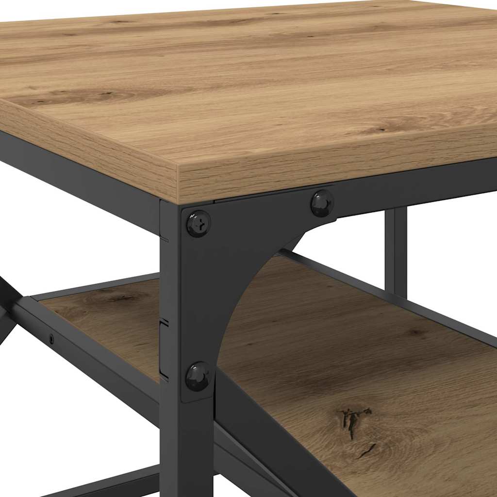 Kaffe Bord med Hylle i Artisan Eik 51x50x40 cm Lagd av Tre