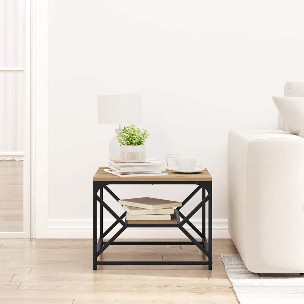 Kaffe Bord med Hylle i Artisan Eik 51x50x40 cm Lagd av Tre