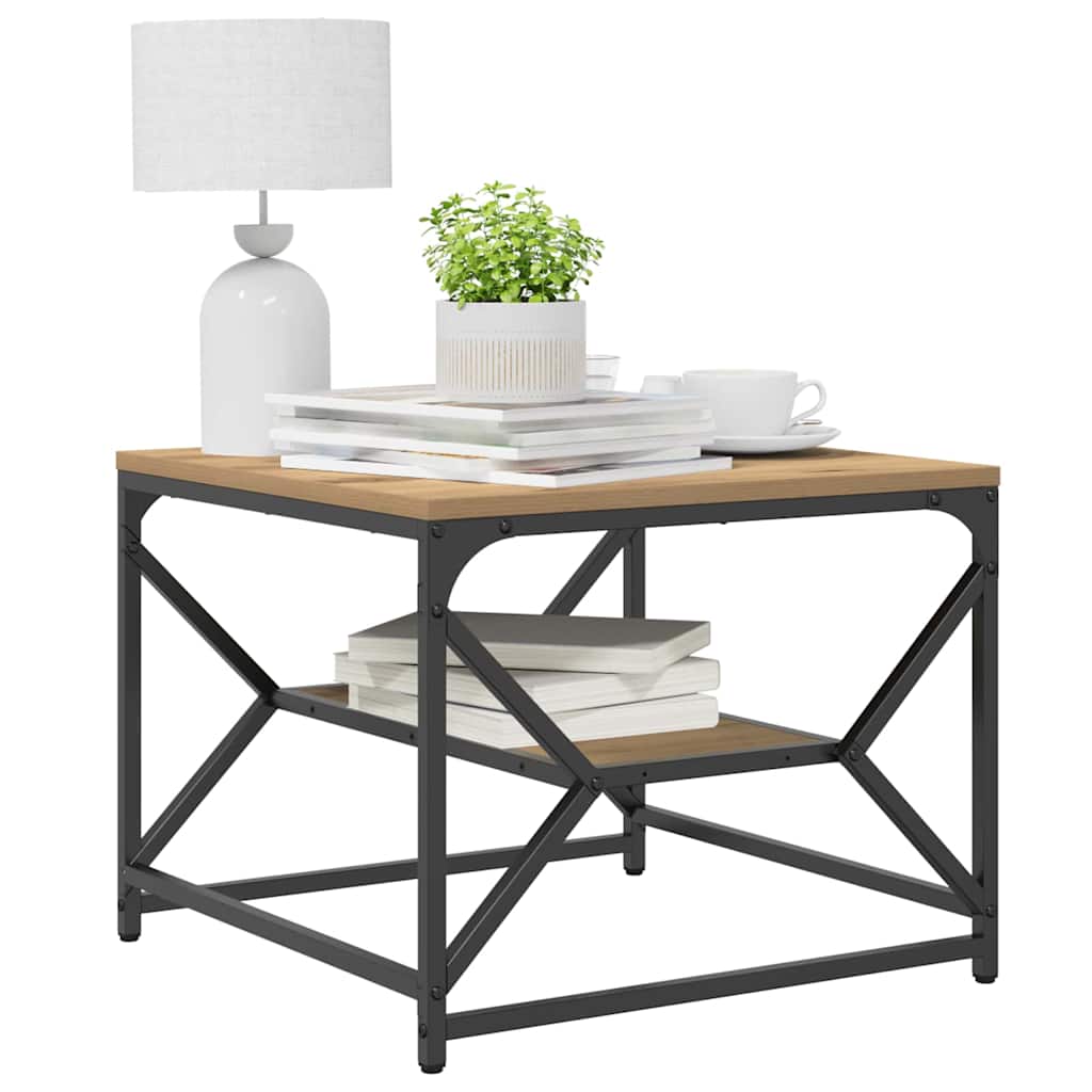 Kaffe Bord med Hylle i Artisan Eik 51x50x40 cm Lagd av Tre