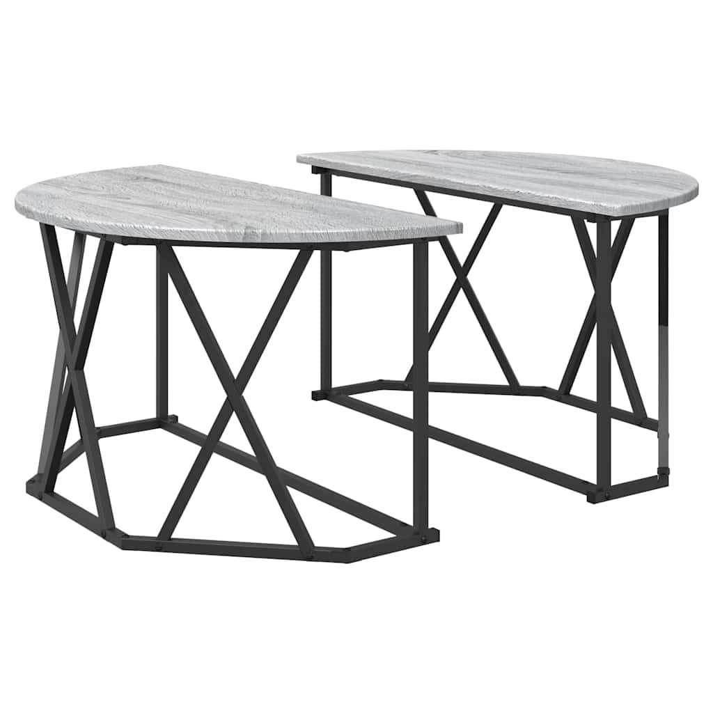 Grå Sonoma Kaffebord 80x80x42 cm Laget av konstruert tre
