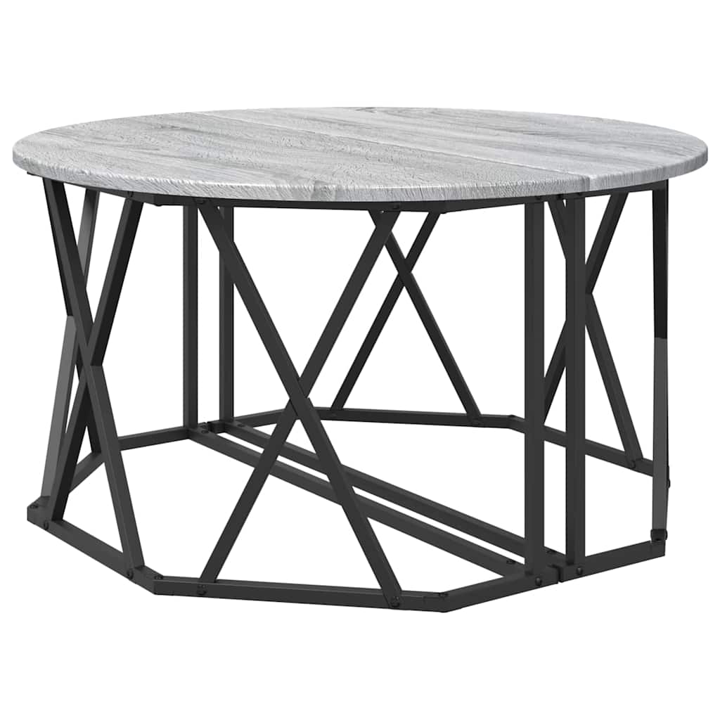 Grå Sonoma Kaffebord 80x80x42 cm Laget av konstruert tre