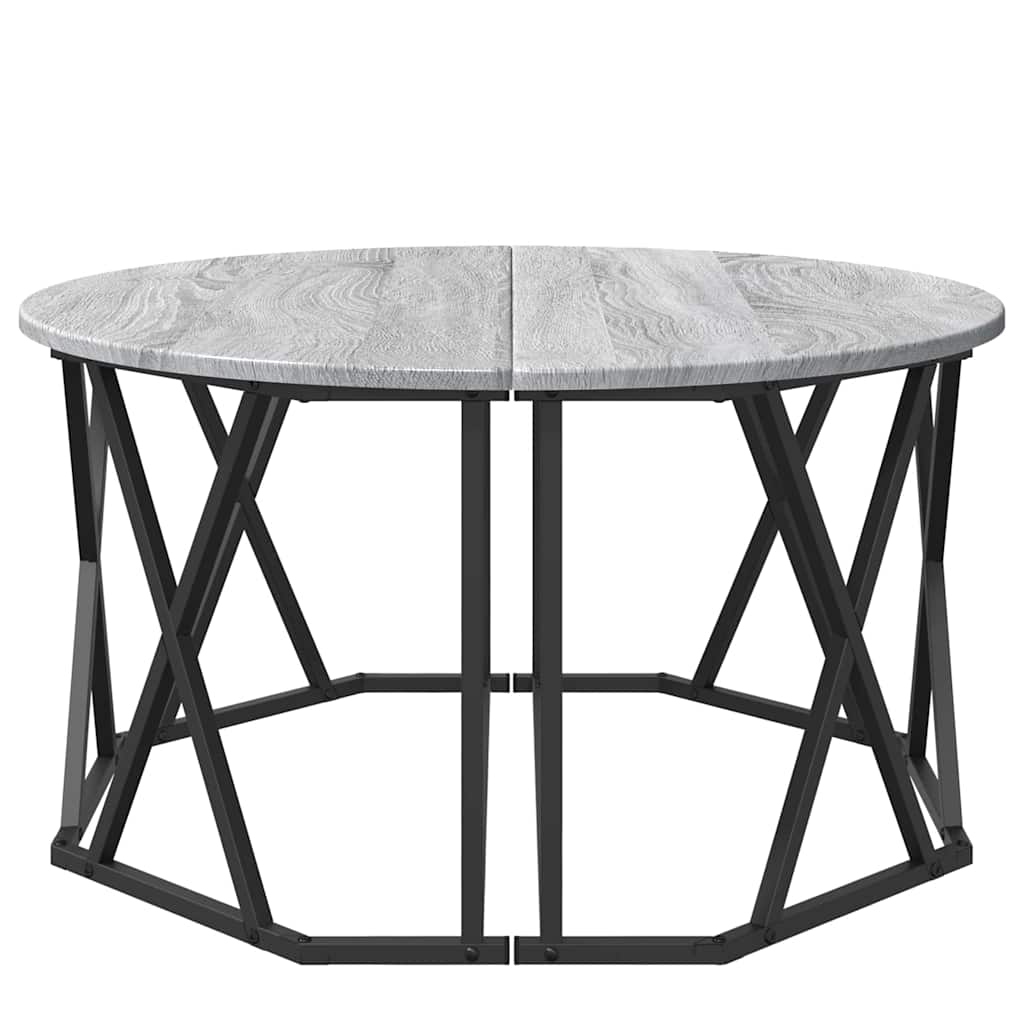 Grå Sonoma Kaffebord 80x80x42 cm Laget av konstruert tre