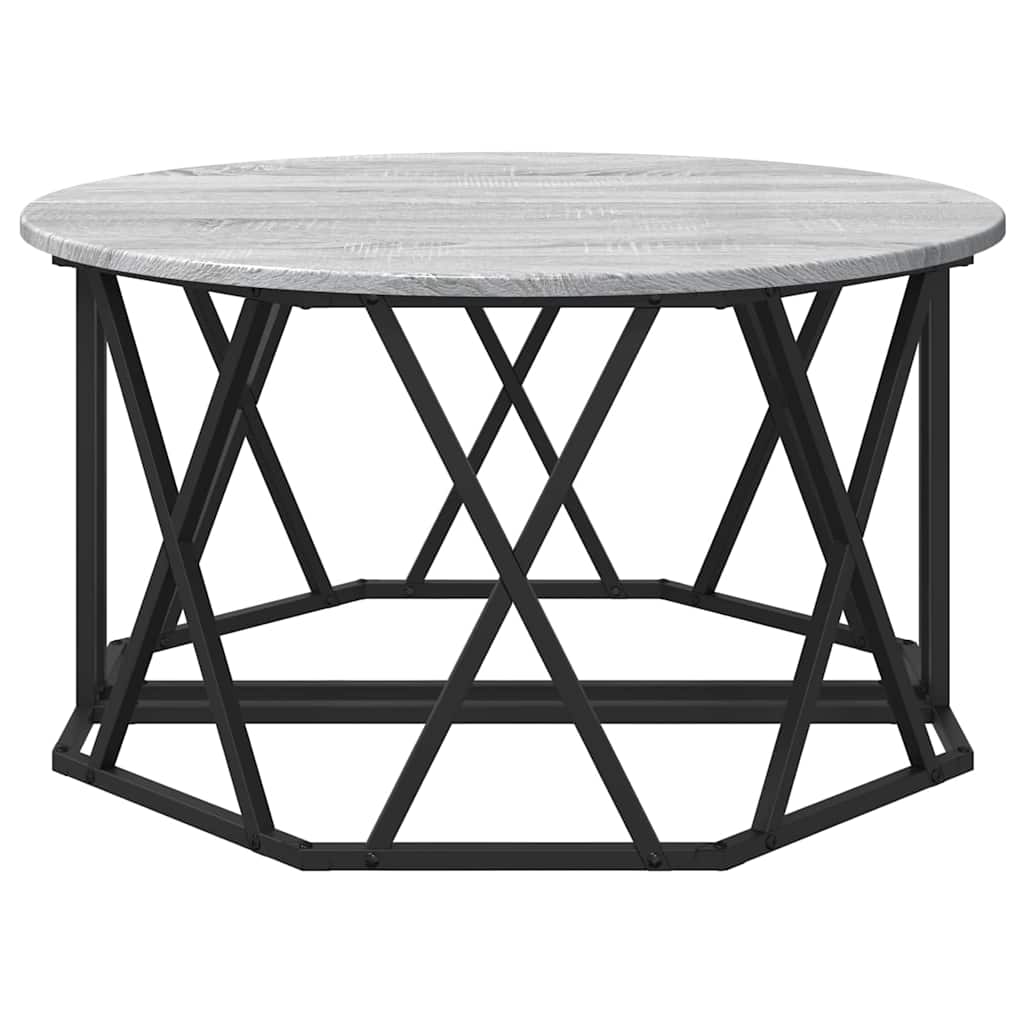 Grå Sonoma Kaffebord 80x80x42 cm Laget av konstruert tre