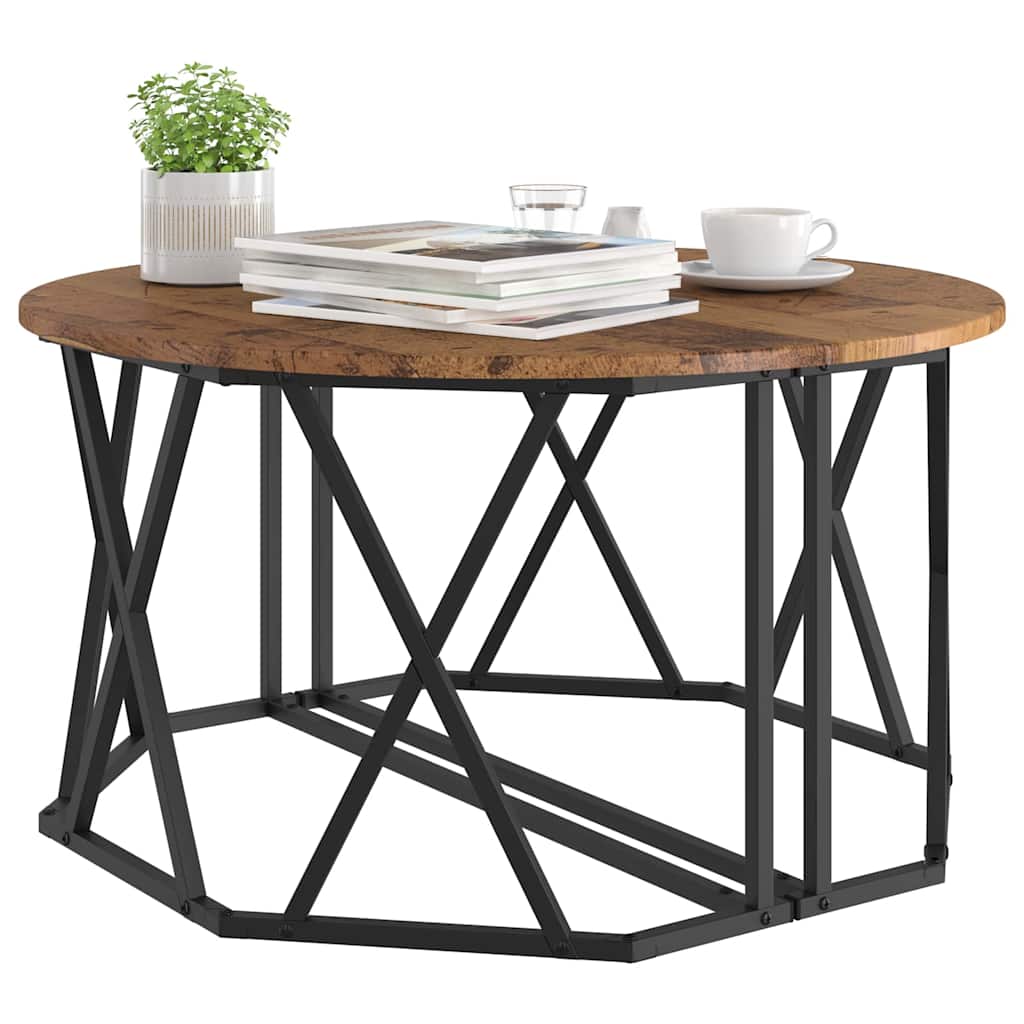 Kaffebord Gammelt Tre 80x80x42 cm Ingeniørtre