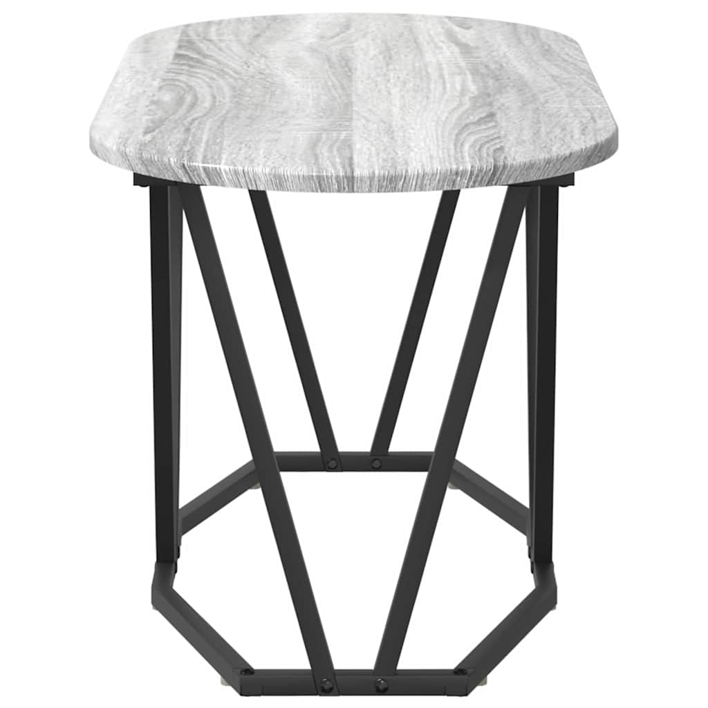 Grå Sonoma Kaffebord - 80x40x40.5 cm, laget av konstruert tre og metall
