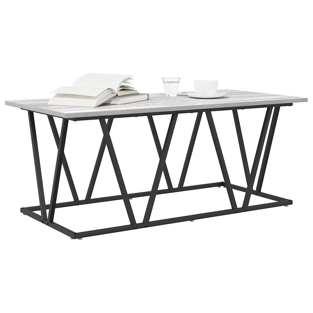 Grå Sonoma Kaffebord 100x50x40 cm Laget av konstruert tre og metall