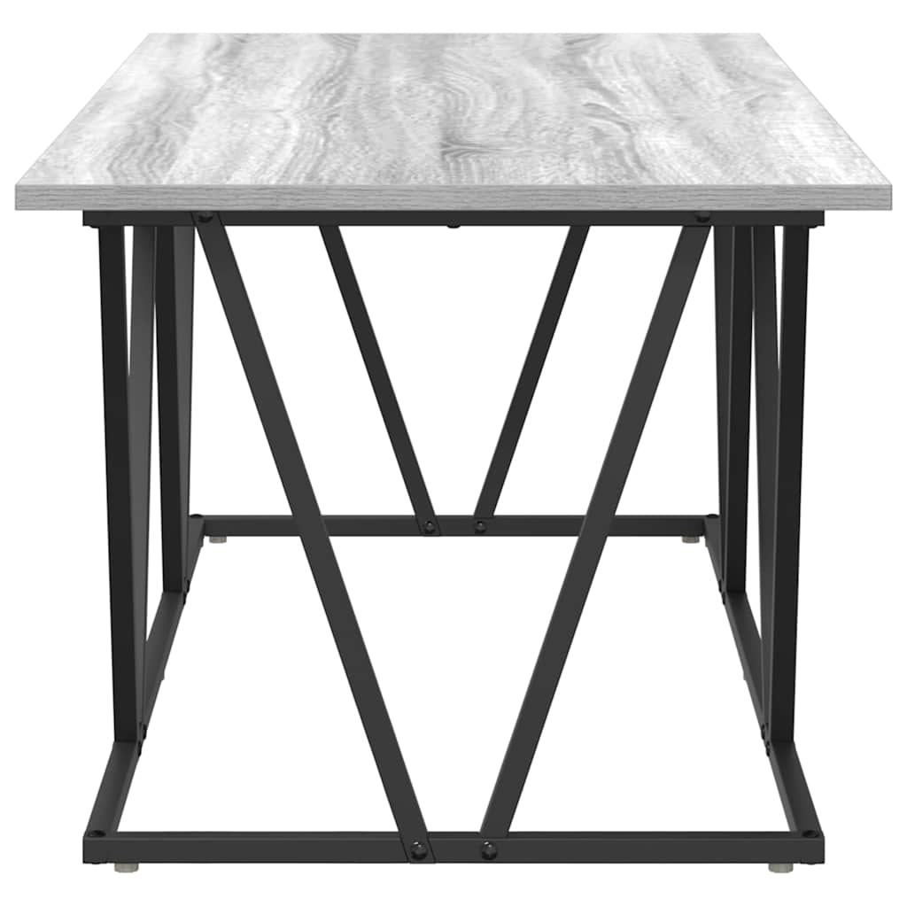Grå Sonoma Kaffebord 100x50x40 cm Laget av konstruert tre og metall