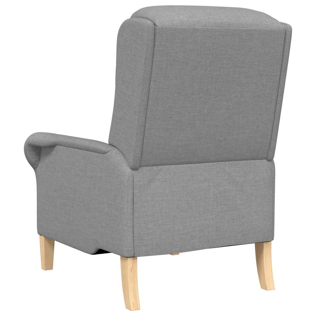 Moderne Lenestol Lysegrå Polyesterstoff, Tre Middels Ergonomisk