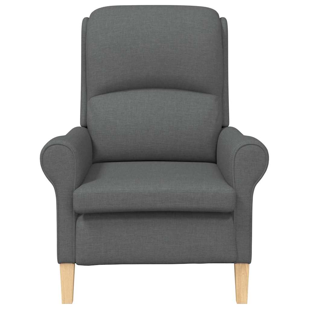Moderne Lenestol Mørk Grå Stoff, Tre Medium Holdbar Lenestol