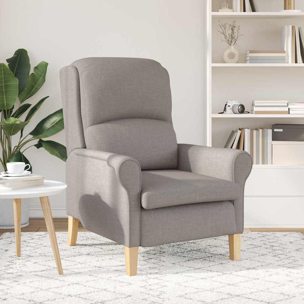 Moderne Lenestol Taupe Polyesterstoff med Treben Medium
