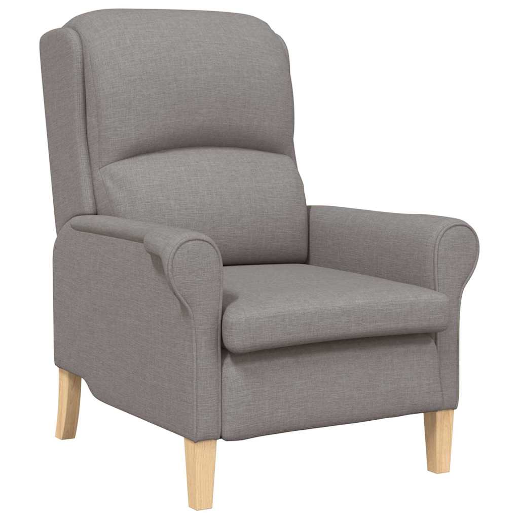 Moderne Lenestol Taupe Polyesterstoff med Treben Medium