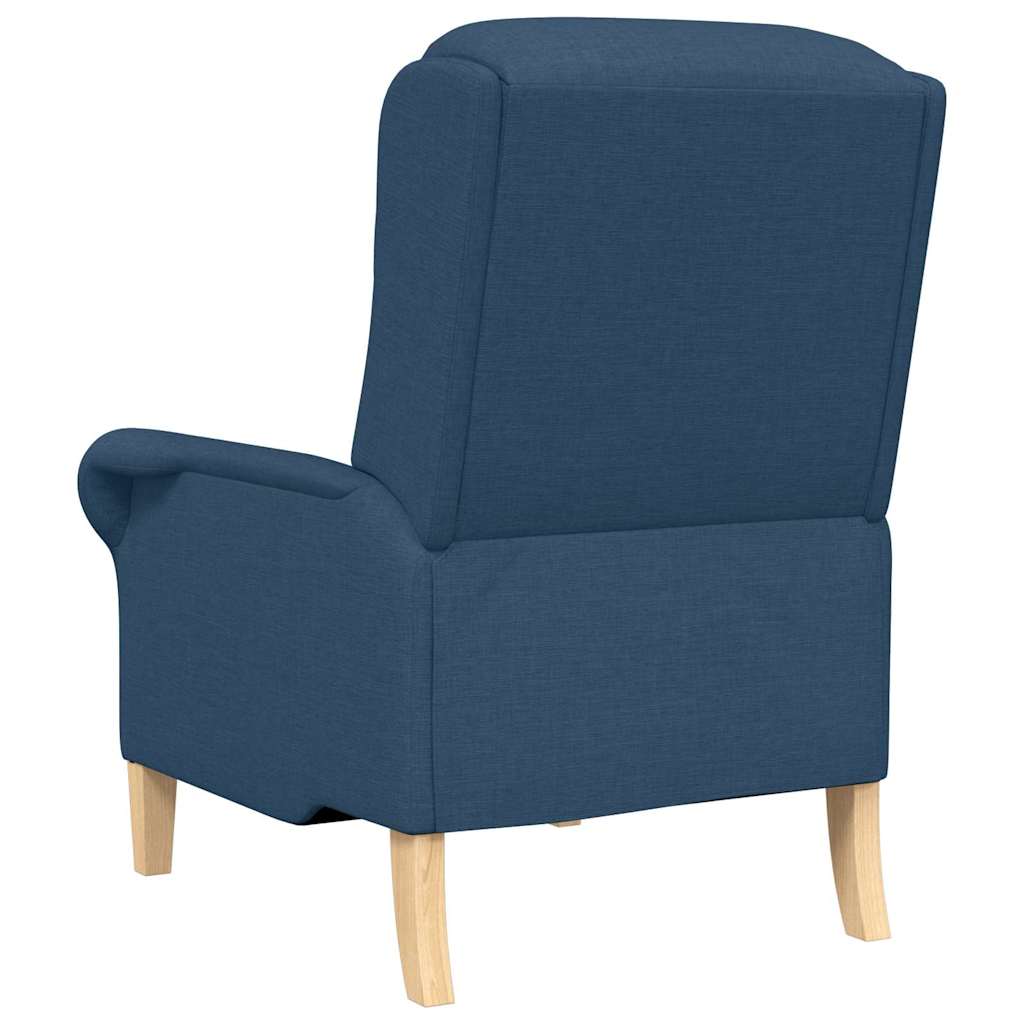 Moderne lenestol Blå Stoff med treben Standard Holdbar
