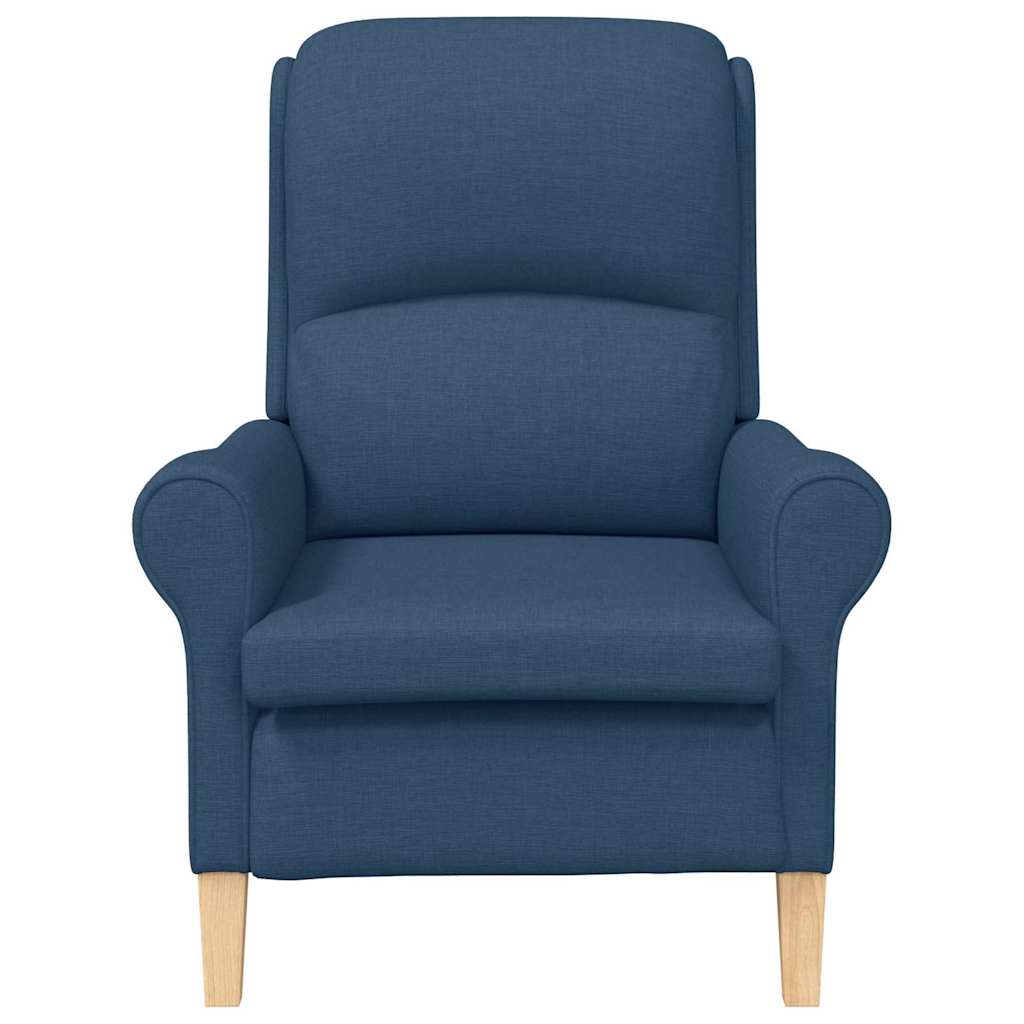 Moderne lenestol Blå Stoff med treben Standard Holdbar