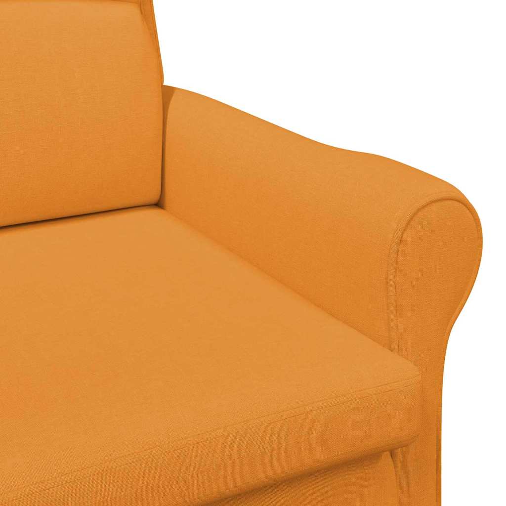 Moderne Lenestol Mørk Gul Stoff Stor Ergonomisk