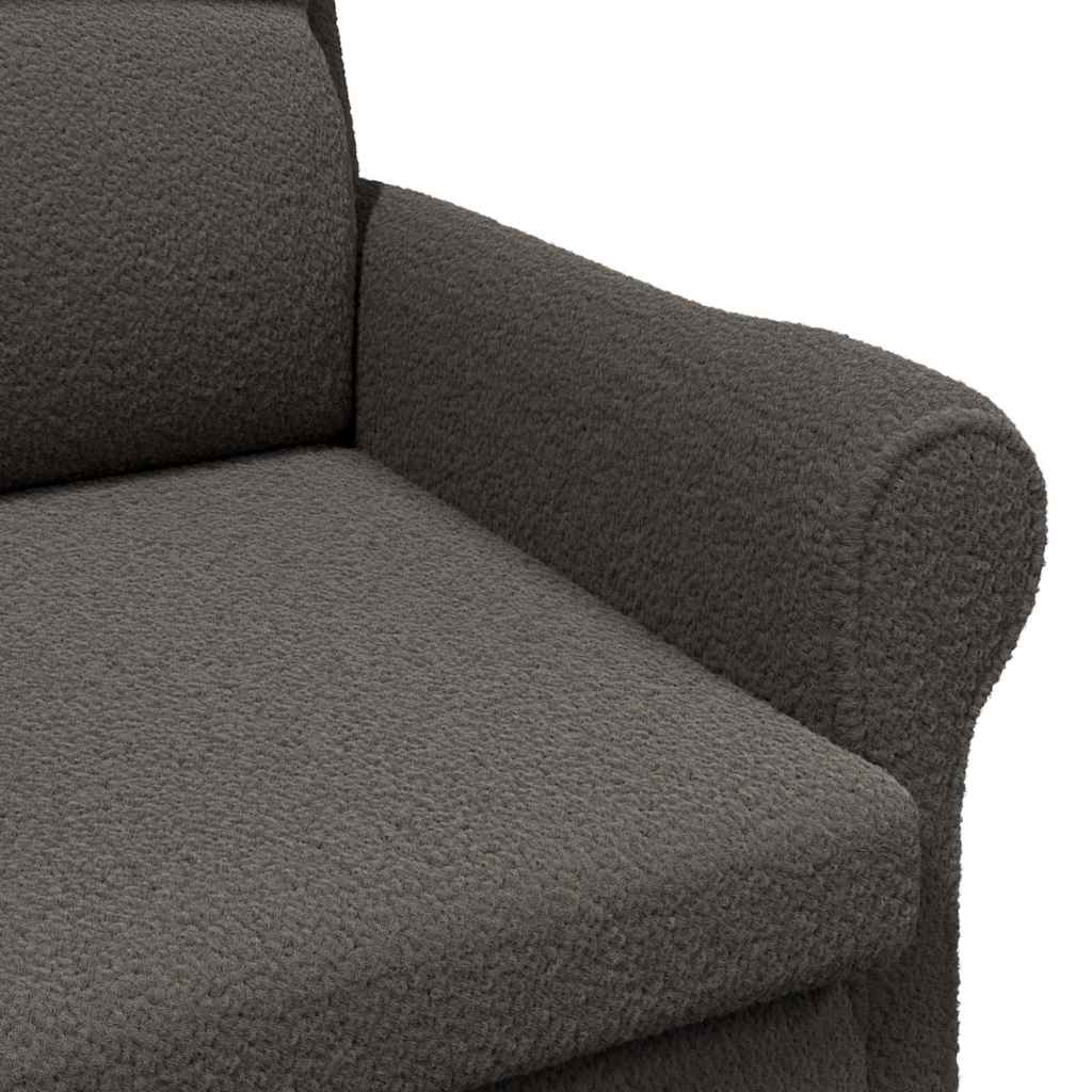 Ergonomisk Lenestol Mørk Grå Stoffpolstring med Treben Standard