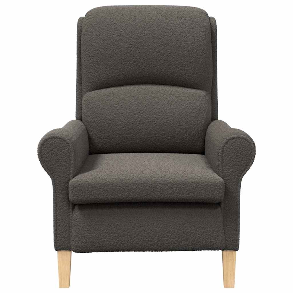 Ergonomisk Lenestol Mørk Grå Stoffpolstring med Treben Standard