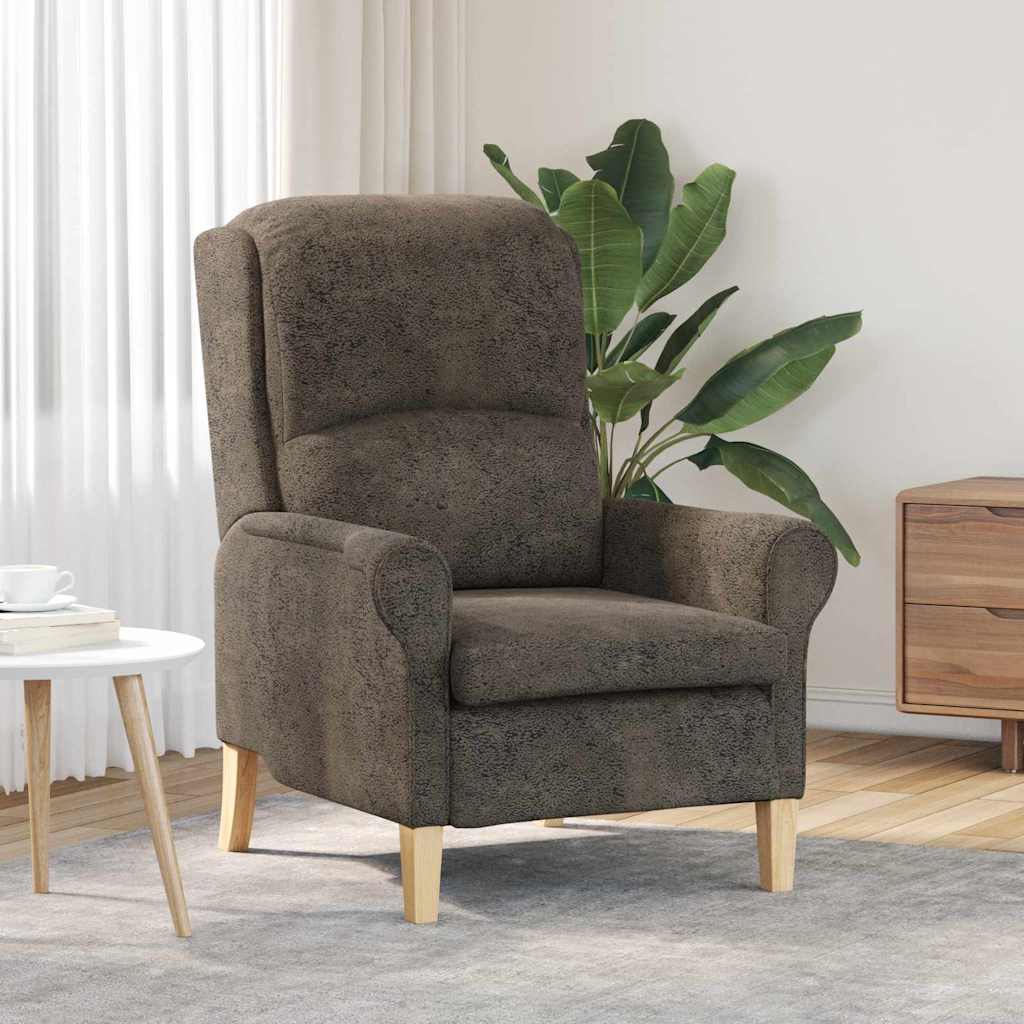 Moderne Lenestol Mørkegrå Stoff og tre Standard Ergonomisk