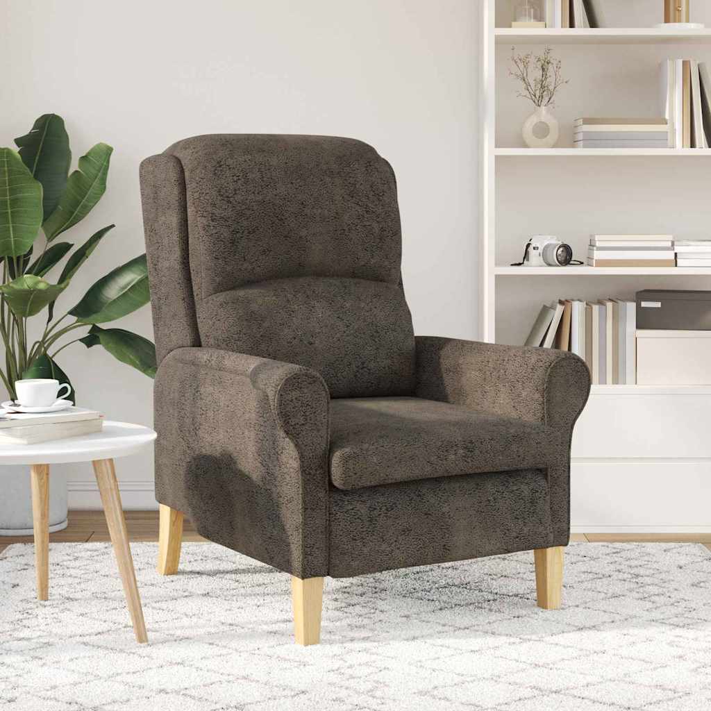 Moderne Lenestol Mørkegrå Stoff og tre Standard Ergonomisk