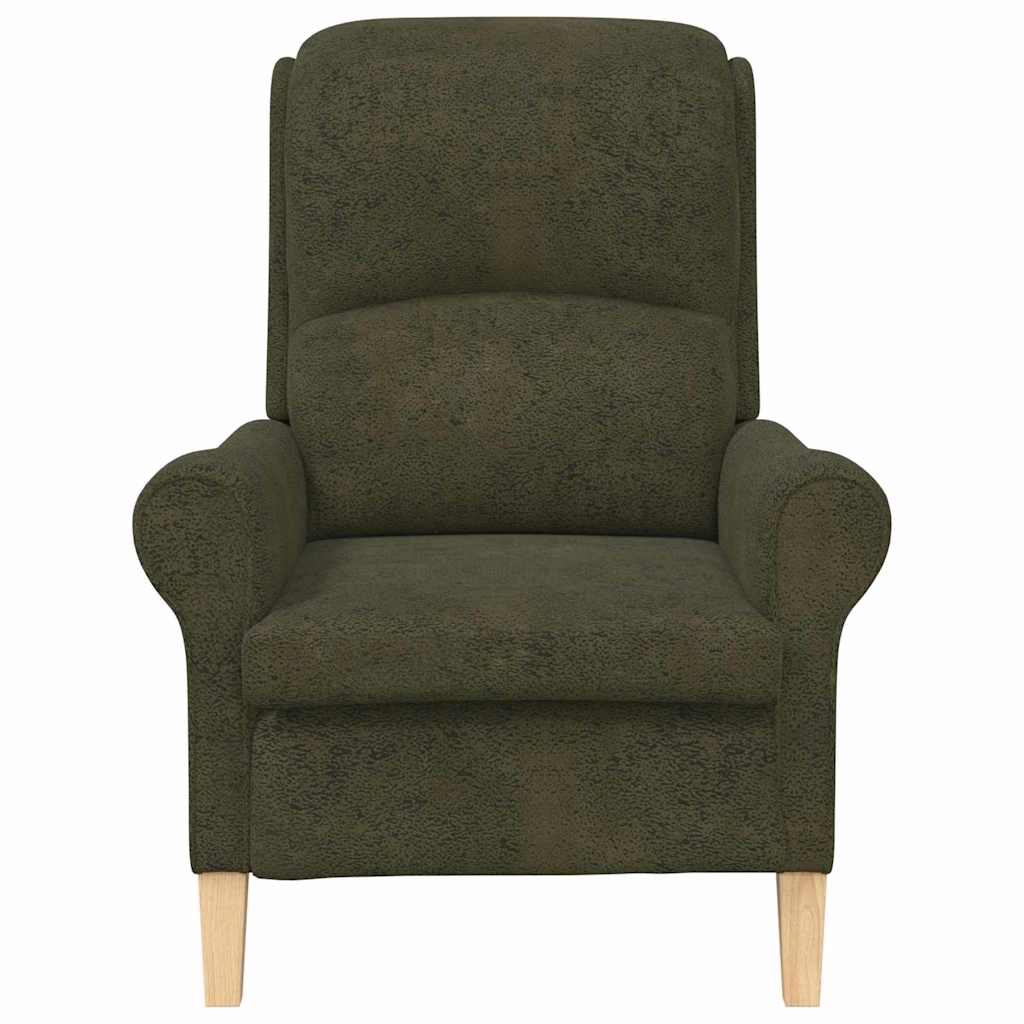 Moderne Lenestol Armygrønn Stoff, Tre Medium Ergonomisk