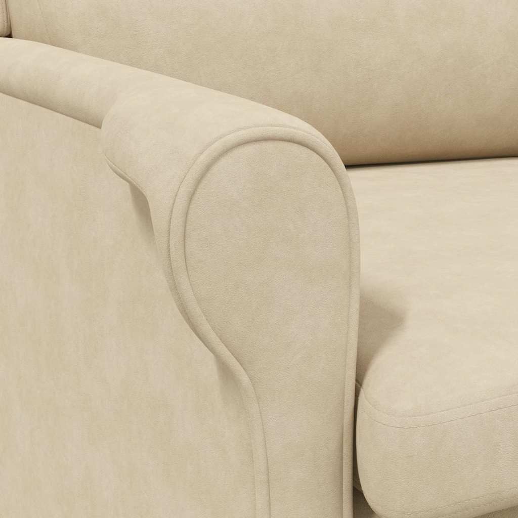 Krem lenestol Krem Stoff og tre Standard Ergonomisk