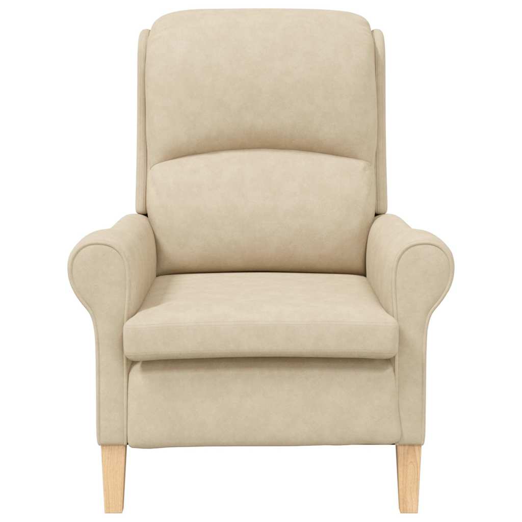 Krem lenestol Krem Stoff og tre Standard Ergonomisk