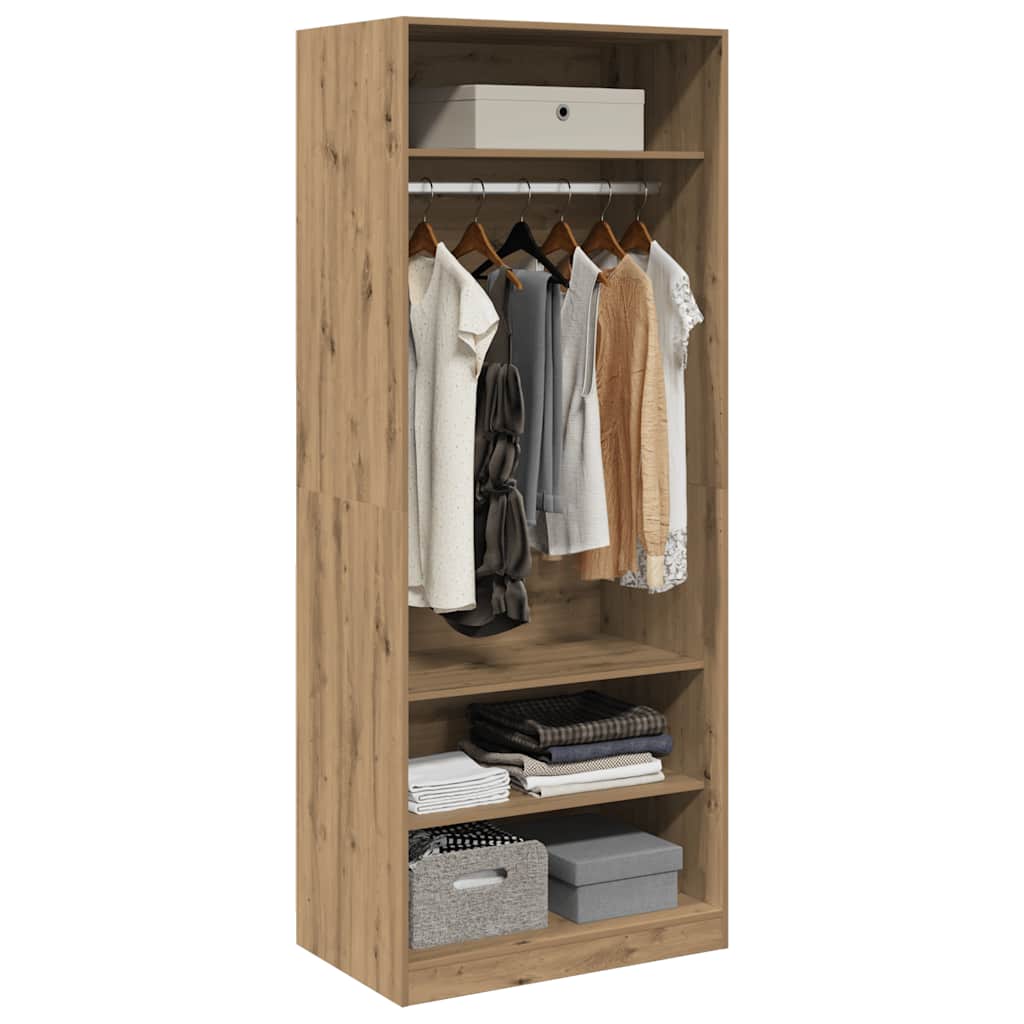 Garderobe artisan eik 80x50x200 cm konstruert tre