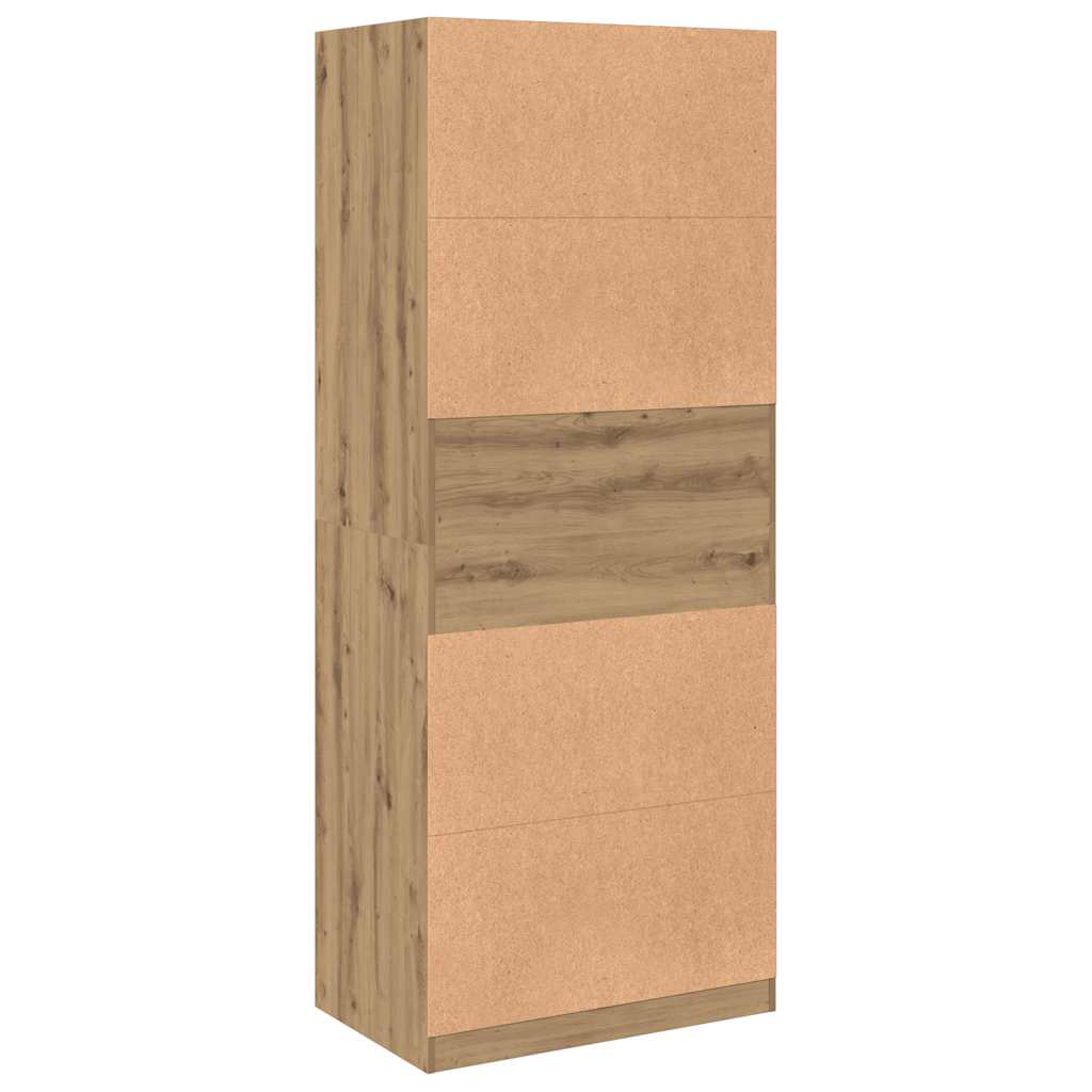 Garderobe artisan eik 80x50x200 cm konstruert tre