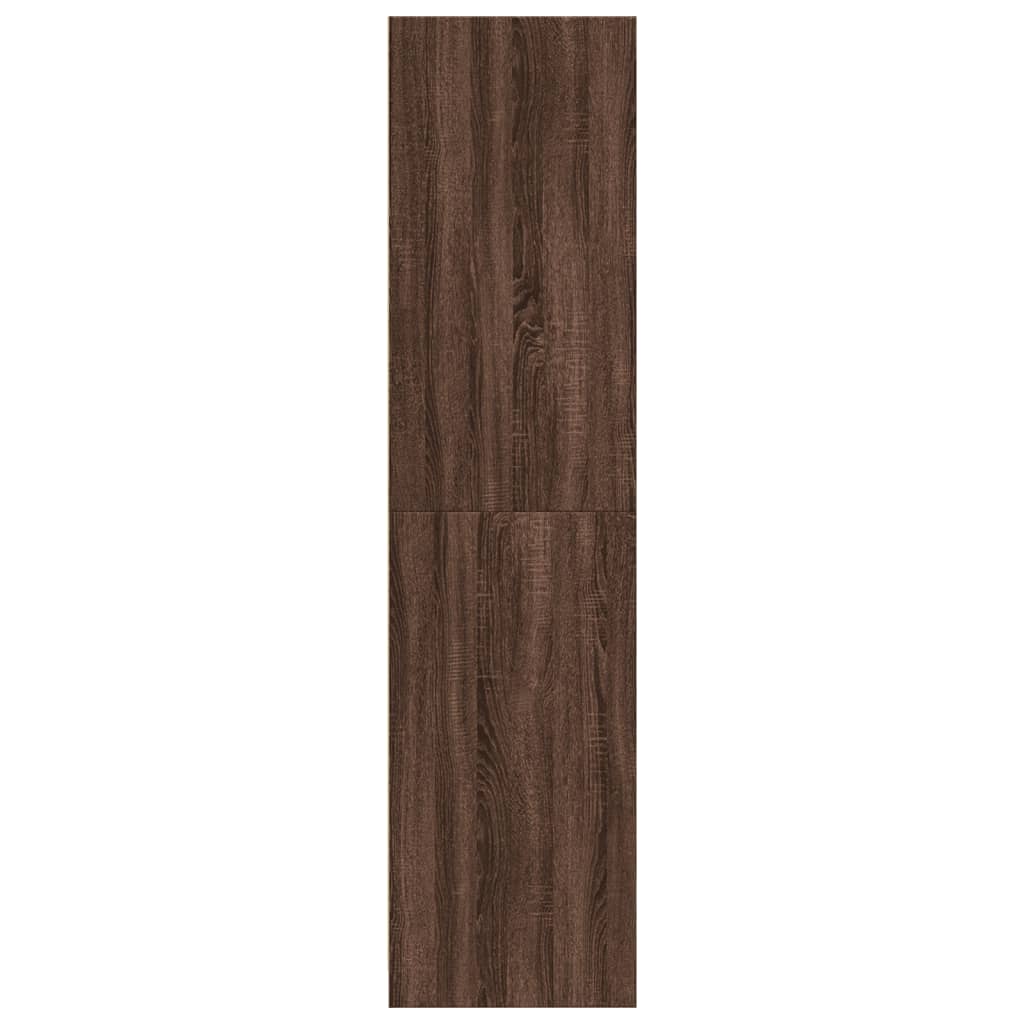 Garderobe brun eik 30x50x200 cm konstruert tre