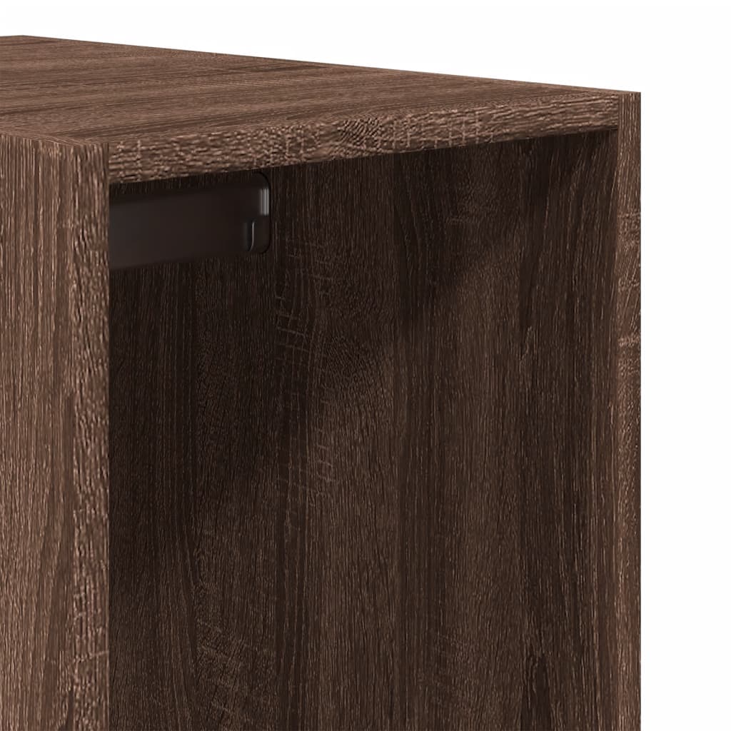 Garderobe brun eik 30x50x200 cm konstruert tre