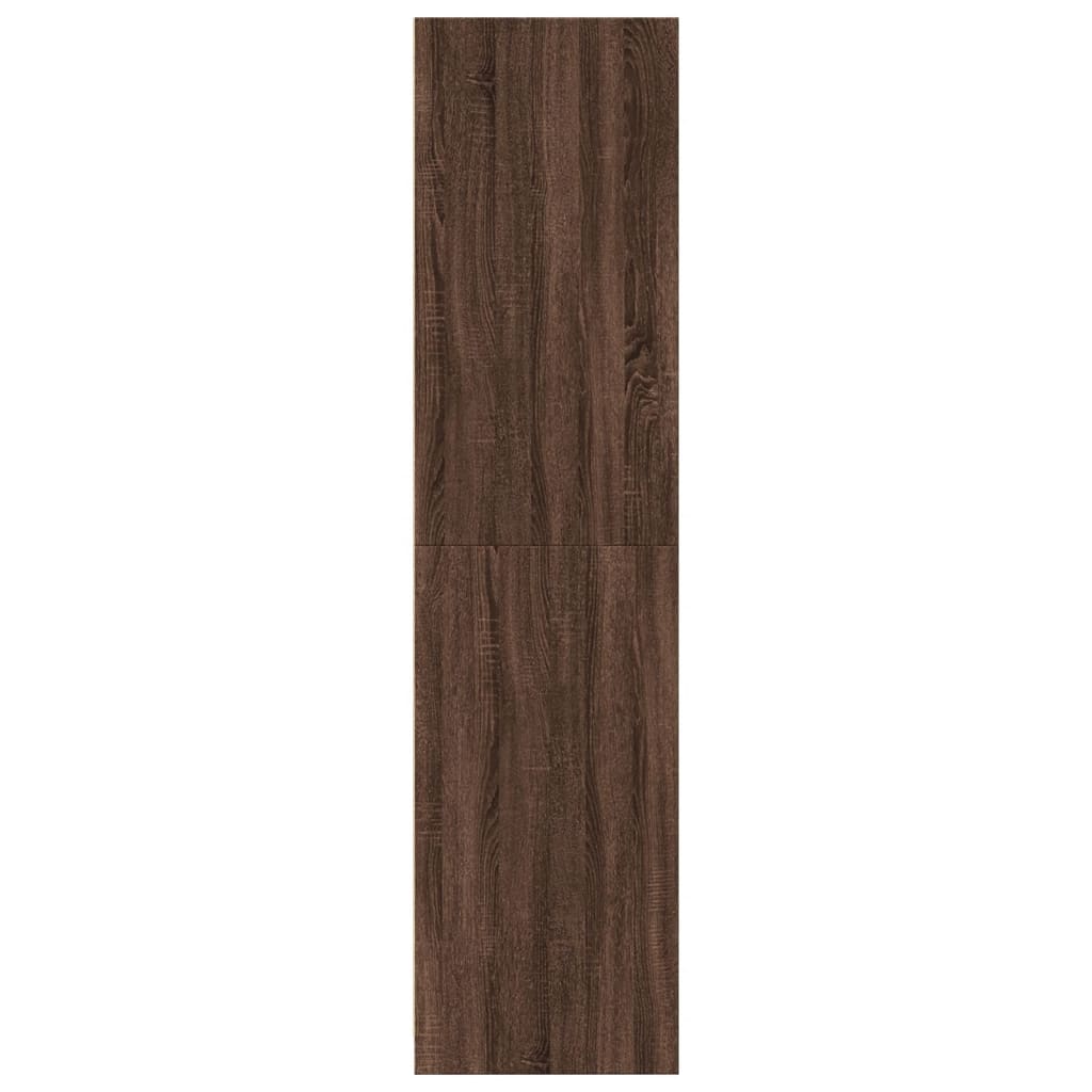 Garderobe brun eik 30x50x200 cm konstruert tre