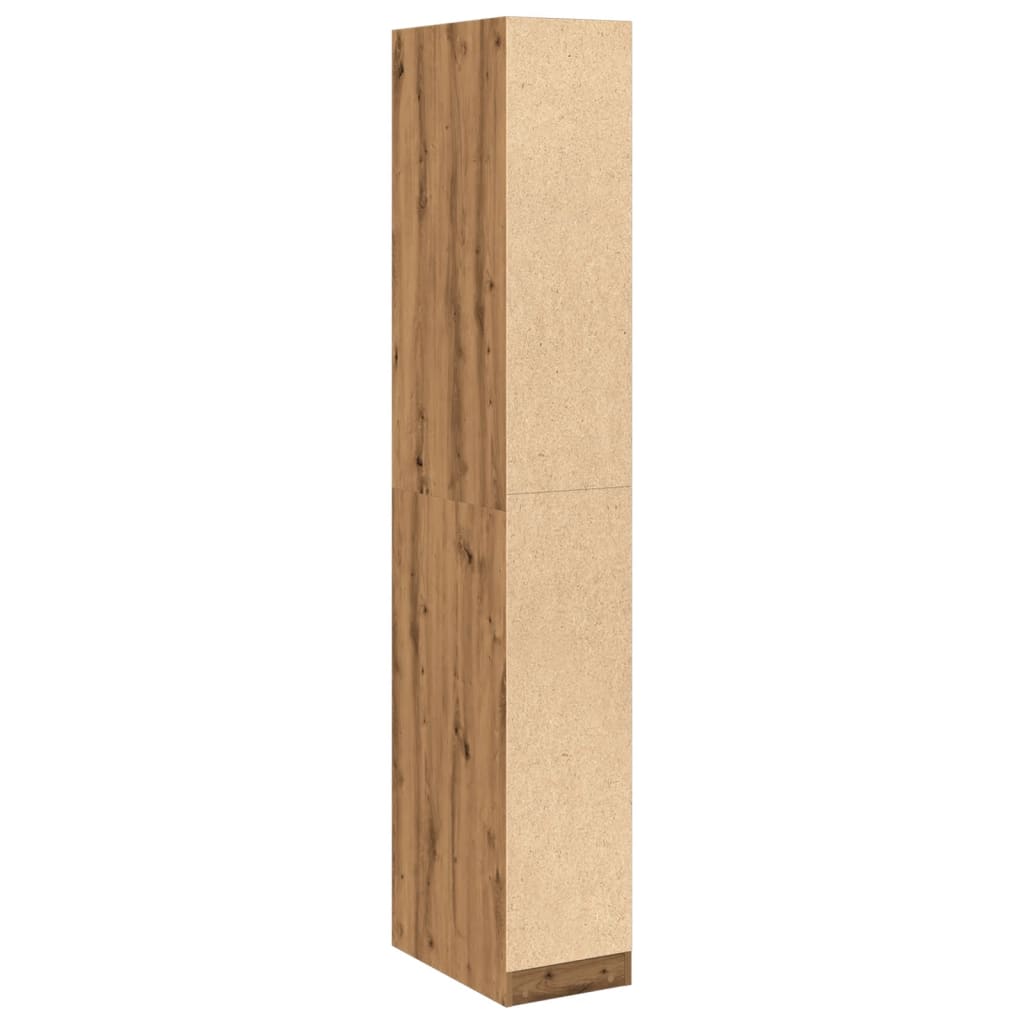 Garderobe artisan eik 30x50x200 cm konstruert tre