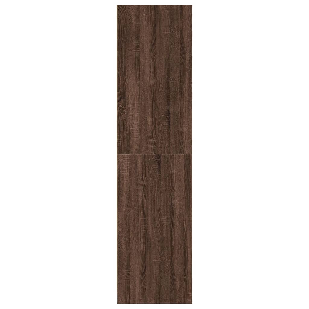 Garderobe brun eik 80x50x200 cm konstruert tre