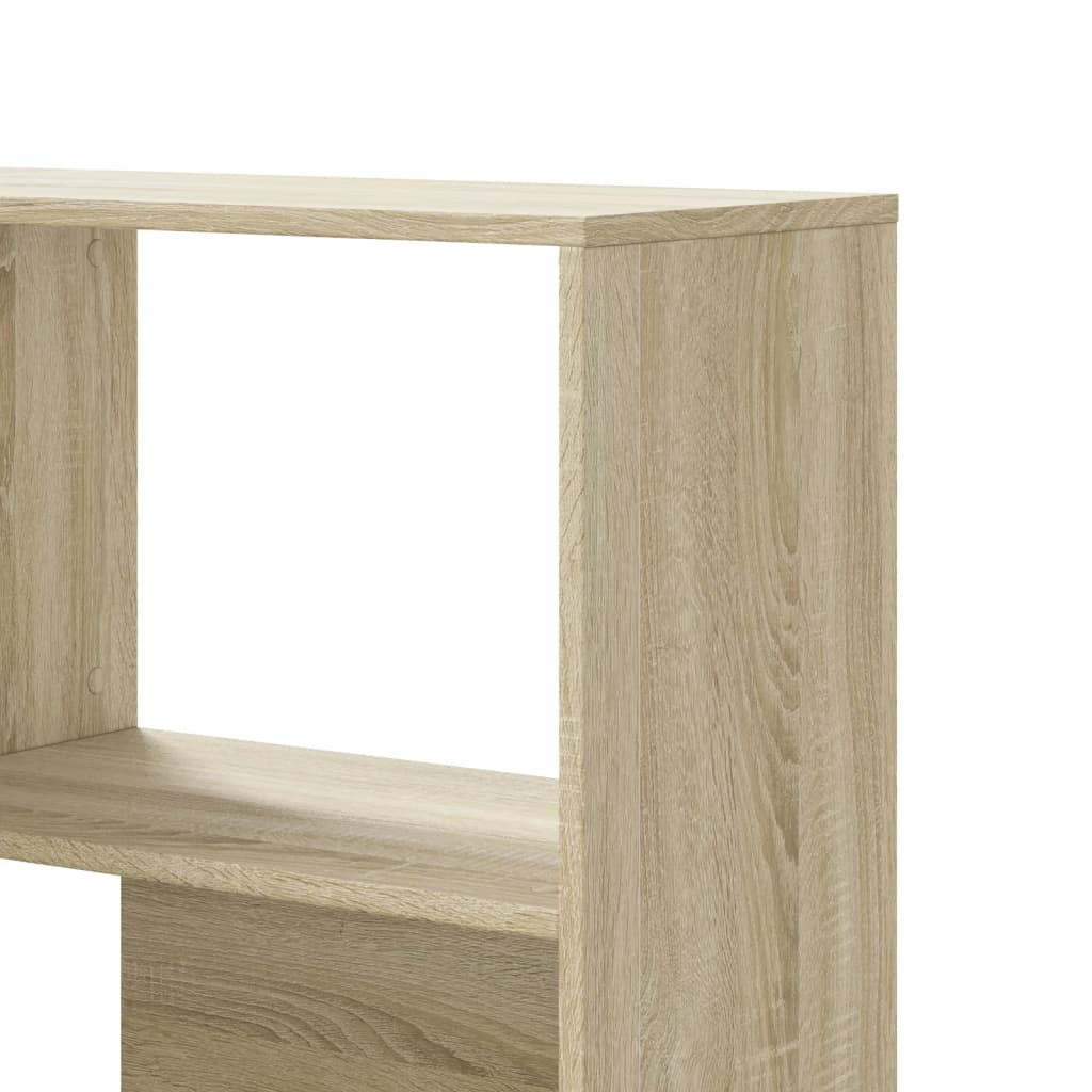 Bokhylle hjørne 4 lag sonoma eik 85x85x140 cm konstruert tre