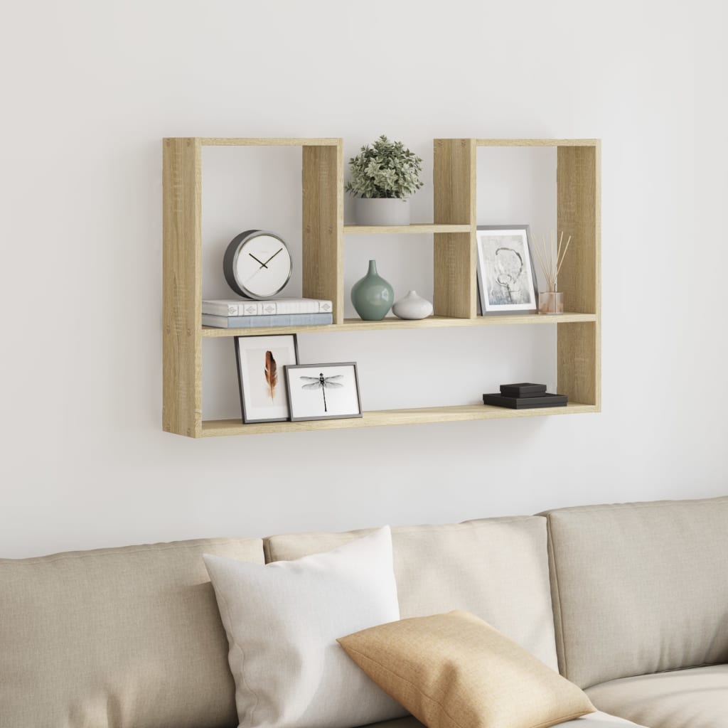Vegghylle sonoma eik 99x15x60 cm konstruert tre