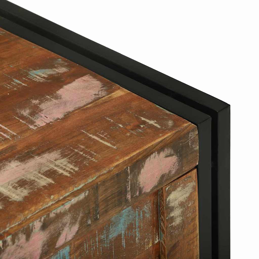 Fargerik Oppbevaringsboks 80 x 50 x 50 cm - Massivt Gjenvunnet Tre