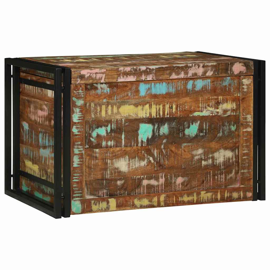 Fargerik Oppbevaringsboks 80 x 50 x 50 cm - Massivt Gjenvunnet Tre