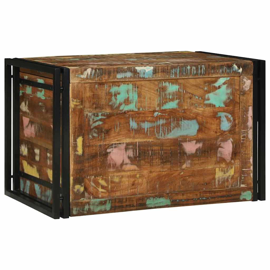 Fargerik Oppbevaringsboks 80 x 50 x 50 cm - Massivt Gjenvunnet Tre
