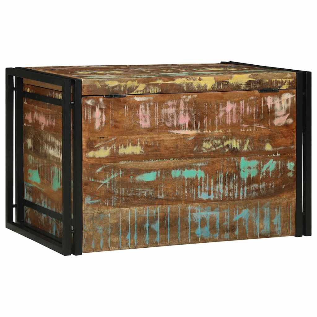 Fargerik Oppbevaringsboks 80 x 50 x 50 cm - Massivt Gjenvunnet Tre