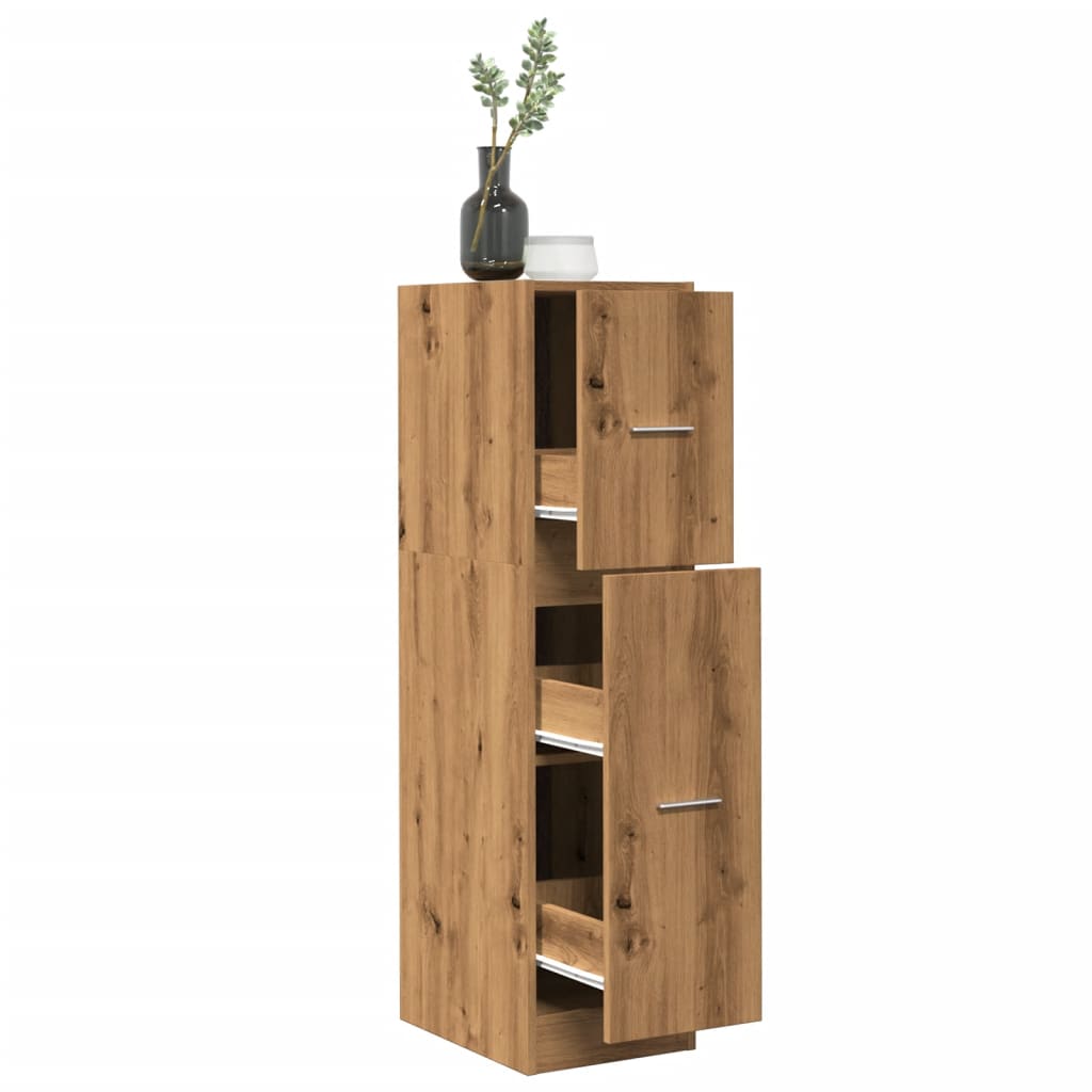 Apotekskap artisan eik 30x41x118 cm konstruert tre