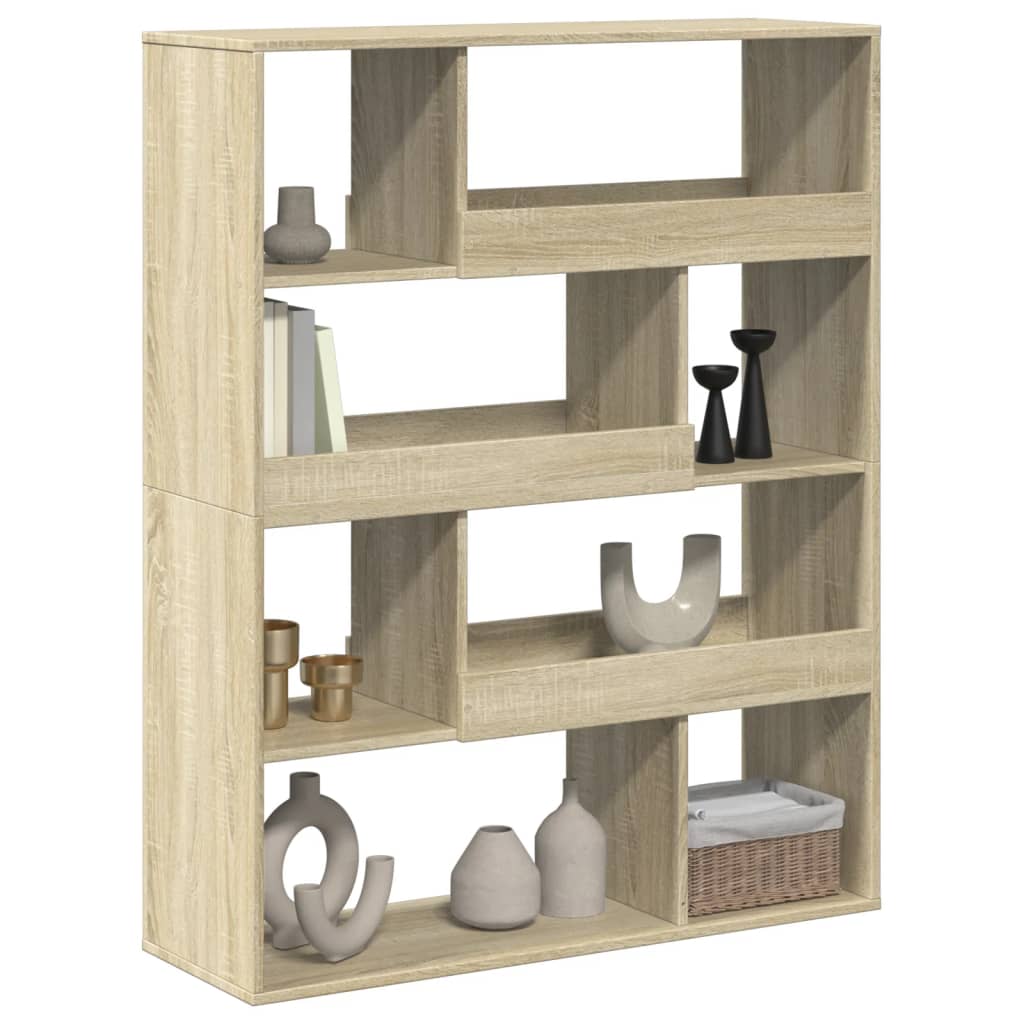 Bokhylle sonoma eik 100x33x125,5 cm konstruert tre
