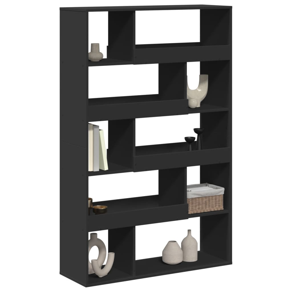 Bokhylle svart 100x33x156,5 cm konstruert tre