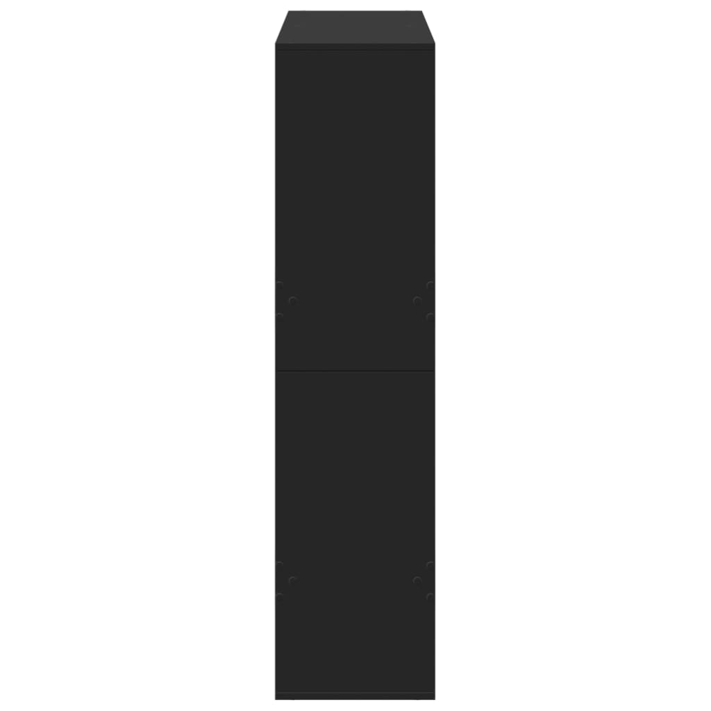 Bokhylle svart 100x33x135 cm konstruert tre