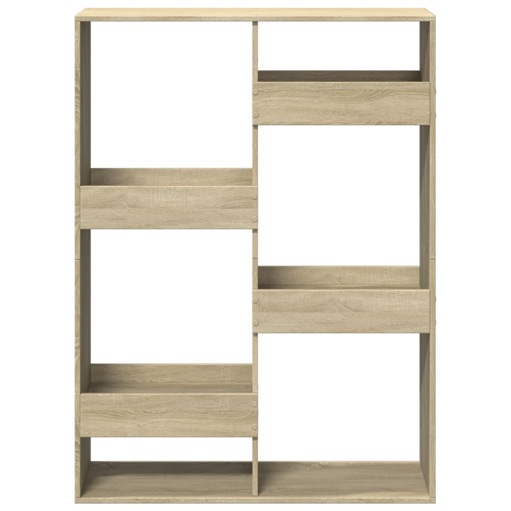 Bokhylle sonoma eik 100x33x135 cm konstruert tre