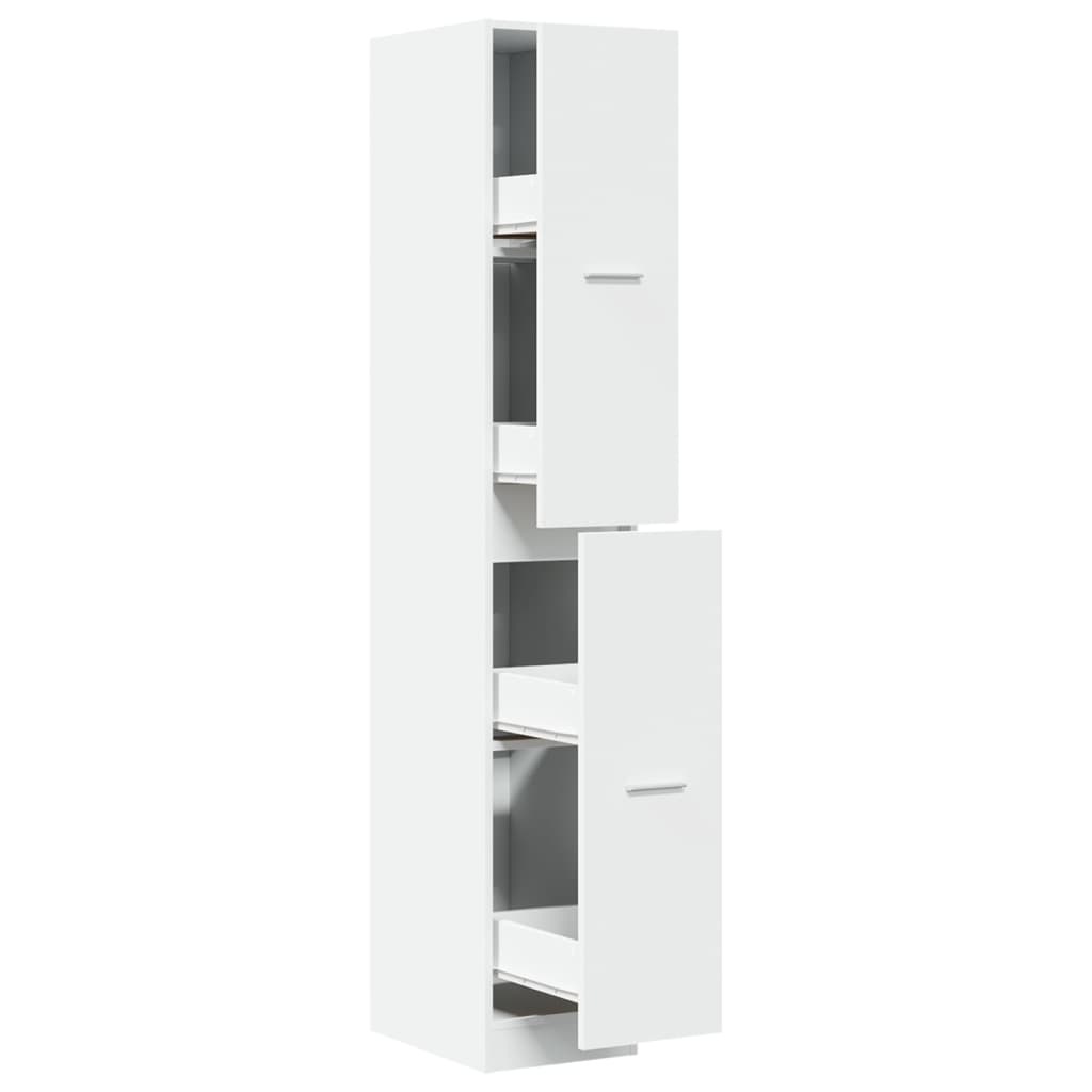 Apotekskap hvit 30x41x174,5 cm konstruert tre