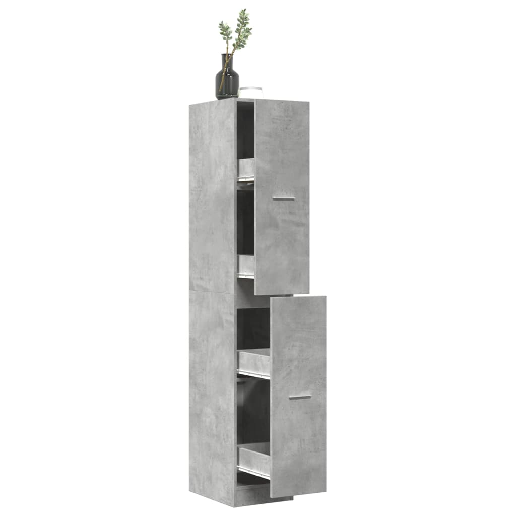 Apotekskap betonggrå 30x41x174,5 cm konstruert tre