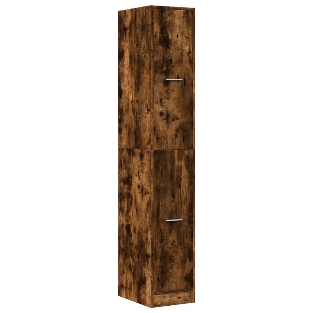 Apotekskap røkt eik 30x41x174,5 cm konstruert tre
